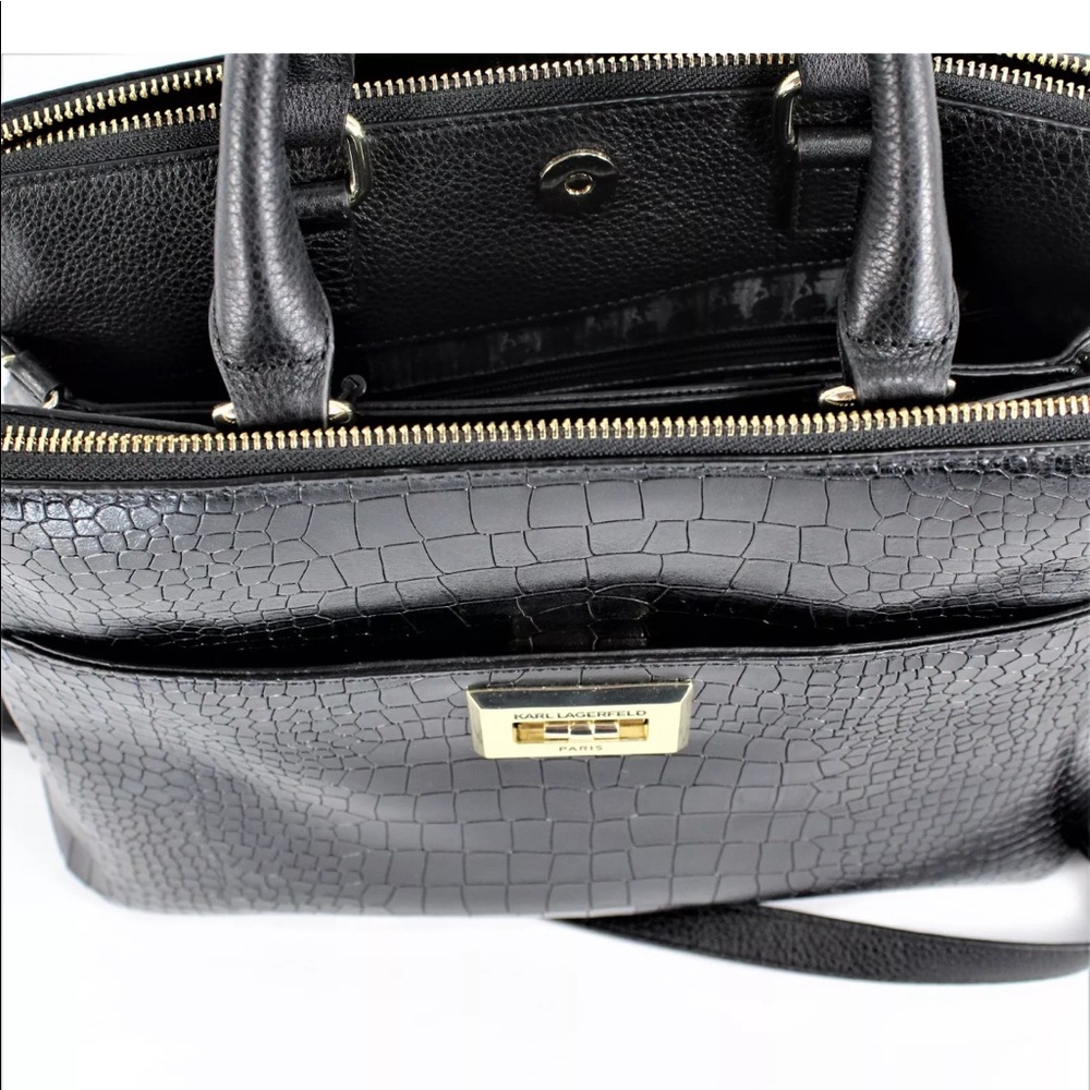 Karl Lagerfeld Paris Leather Handbag - Picture 3 of 8